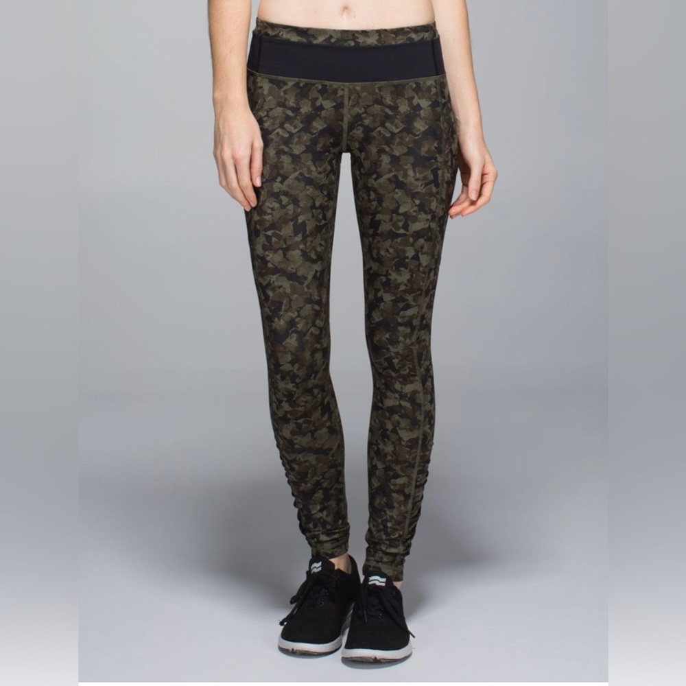 Lululemon Speed Tightblll Full On Luxtreme Camo Mystic Jungle Ruched Leggings